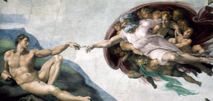 Skapelsen av Adam. Fra taket i Det sixtinske kapell i Vatikanet. Malt av Michelangelo i perioden 1508&thinsp;&ndash;&thinsp;12. Foto &copy; Mikkel&hellip;