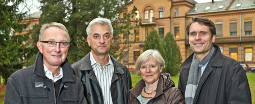 Fra venstre: Knut Engedal, Srdjan Djurovic, Ingun Ulstein og Ole A. Andreassen. Foto &Oslash;ystein H. Horgmo, Universitetet i Oslo