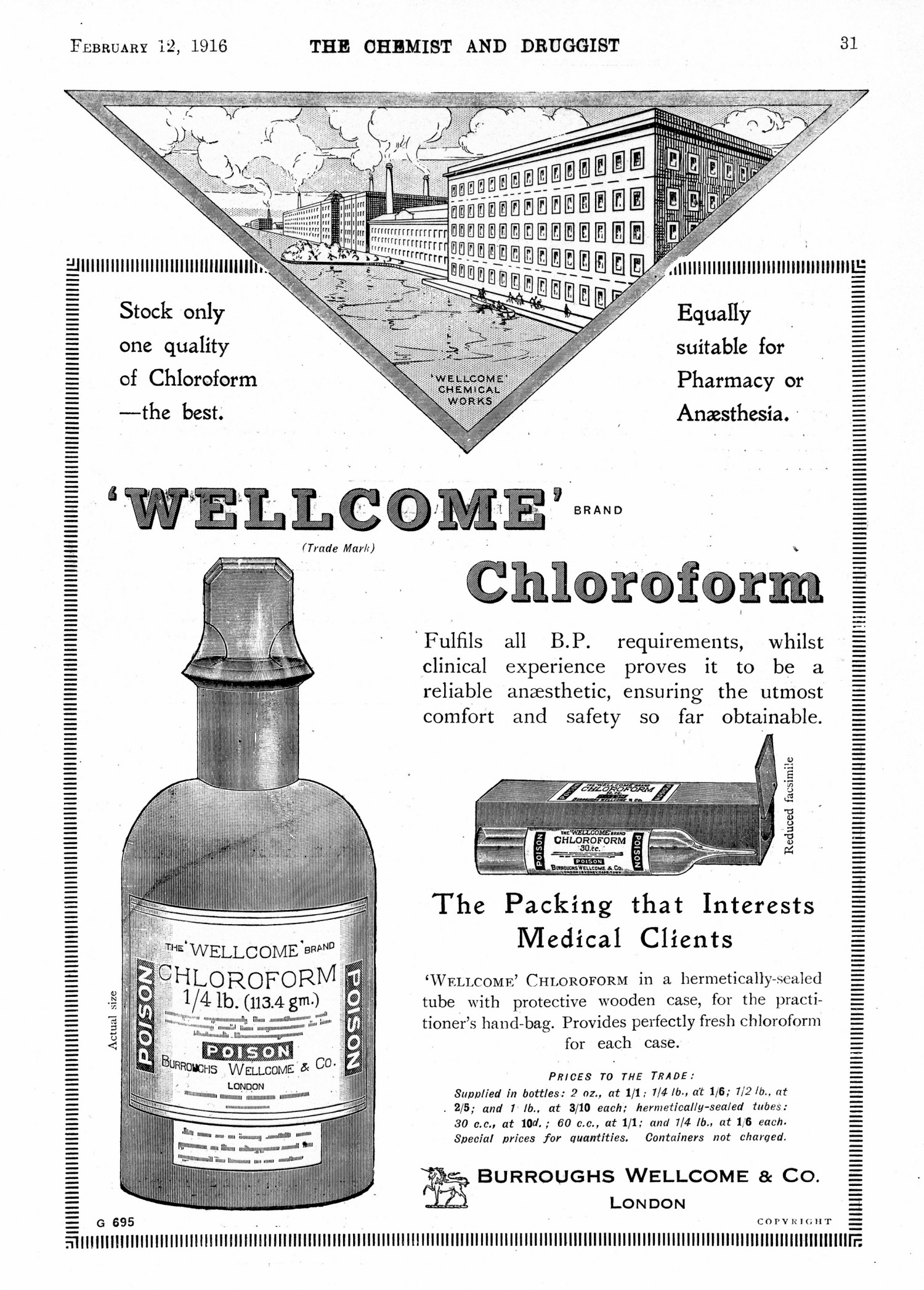 Figure 3 The Chemist and Druggist was a magazine aimed at sales of drugs to pharmacies. The paratext in this Wellcome Brand&hellip;