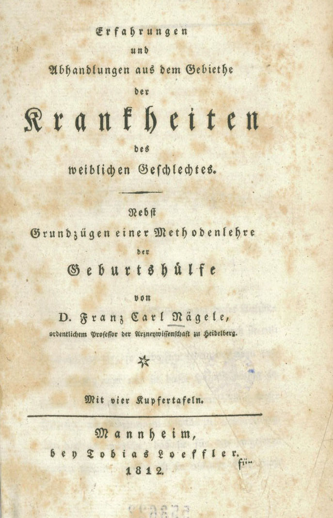Figure 3 Naegele's 1812 book, in which he introduced what has since become known as Naegele's rule: from the first day of&hellip;