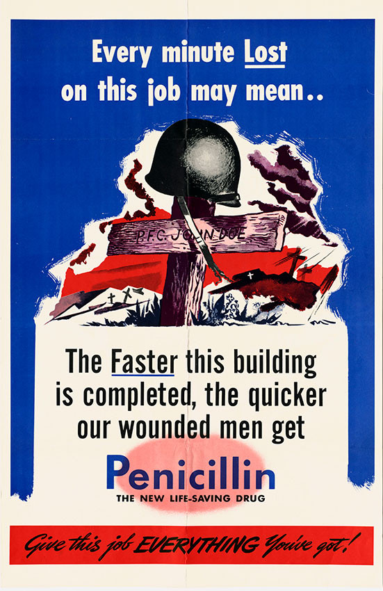 Figure 1 'The faster this building is completed, the quicker our wounded men get penicillin'. The United States began mass&hellip;