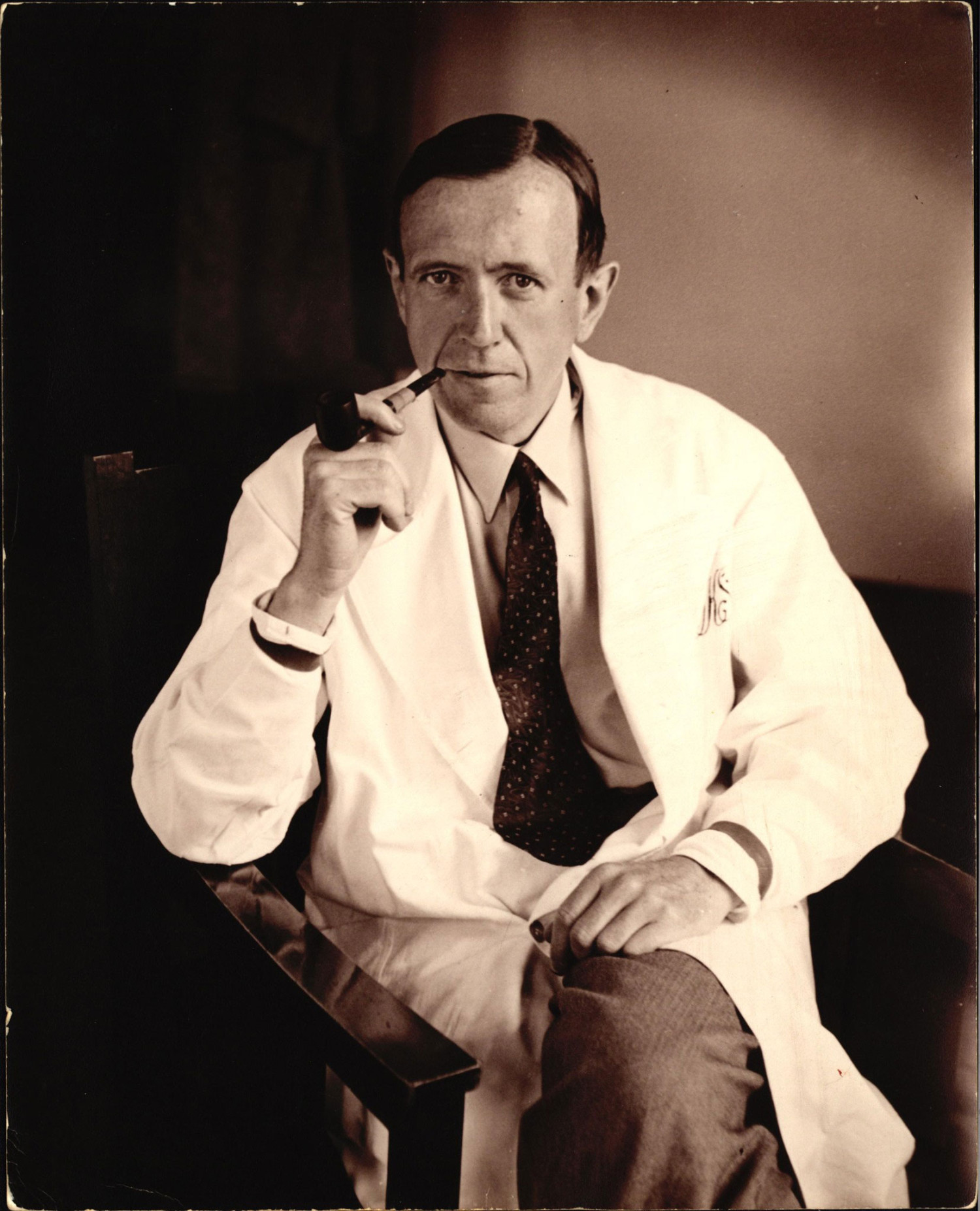 Figure 4 Hans Jacob Ustvedt at the Office of the Chief Medical Officer in Stockholm, August 1946 (25). Ustvedt was a doctor&hellip;