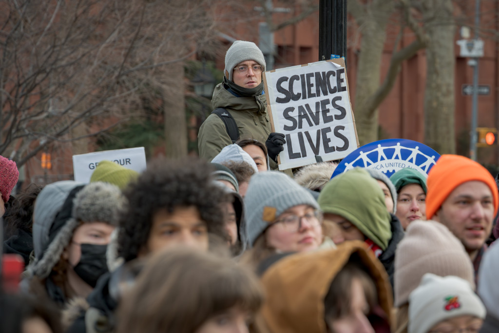 Hundreds of academics, elected officials and their supporters gathered at Washington Square Park in Manhattan on 19&nbsp;February&hellip;