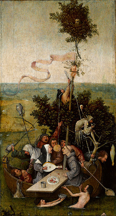 Figur 1 Hieronymus Boschs maleri Narrenes skip (1495) (1). Bosch lar kunnskapens tre figurere som skipets mast, en antydning&hellip;