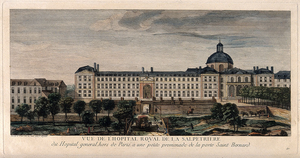 Figur 2 H&ocirc;pital de la Salp&ecirc;tri&egrave;re, Paris (maleri, ca. 1656) (3). La Salp&ecirc;tri&egrave;re var en del av H&ocirc;pital g&eacute;n&eacute;ral, en&hellip;